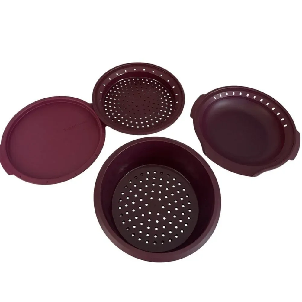 Tupperware Purple 4 Piece Smart Steamer EUC
